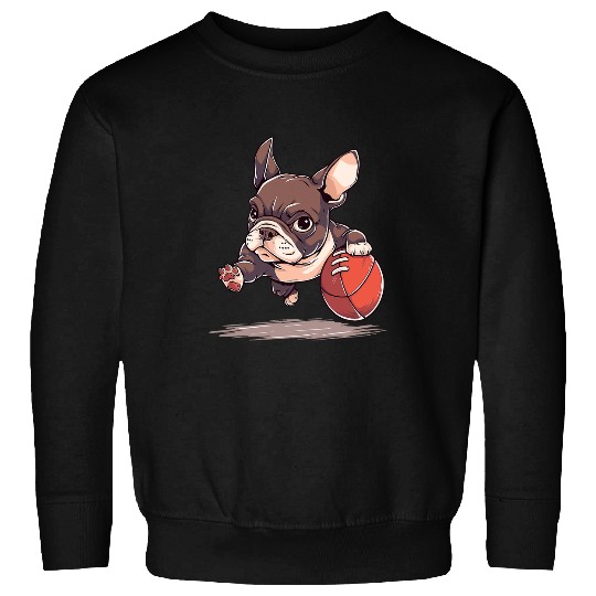 French Bulldog Frenchie Football Design Women Frenchie Sweatshirts