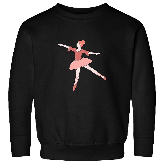 Girls Dancing Ballerina Pose Pink Tutu Ballet Dancer Sweatshirts