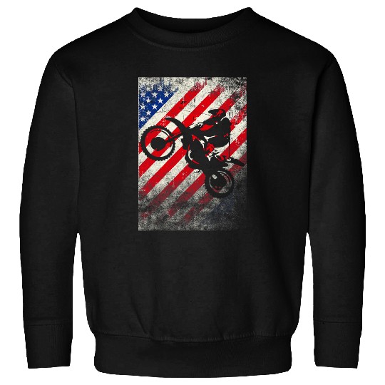 Dirt Bike American Flag vintages Motocross Sweatshirts
