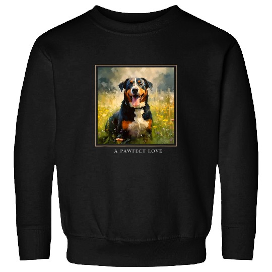 Greater Swiss Mountain Dog Garden Flowers Painting Pet Mom Sweatshirts