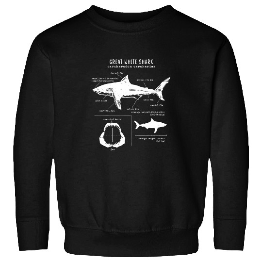 Great White Shark Adventure Marine biologist Ocean Shark Sweatshirts