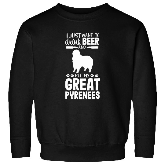 Great Pyrenees Beer Puppy Dog Lover Owner Gift women men Sweatshirts