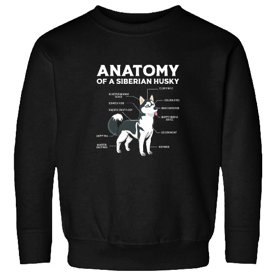 Funny Anatomy Husky Dog Lover Veterinary Students Sweatshirts