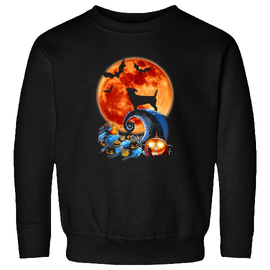 Dog Jack Russell Scary And Moon Funny Halloween Costume 35 Sweatshirts