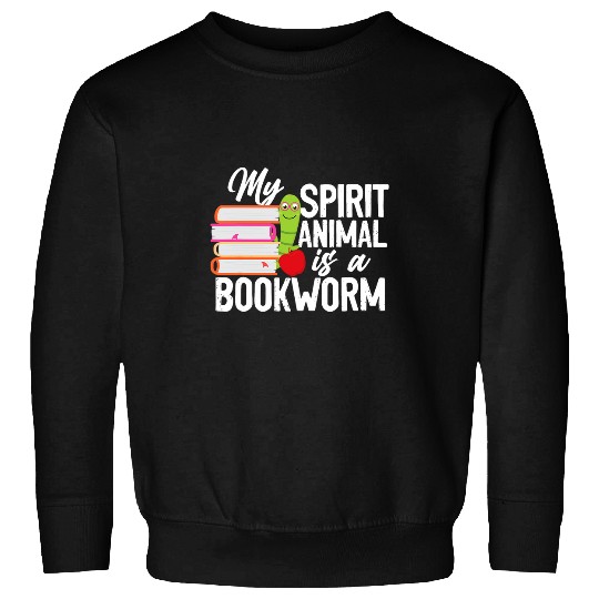 Lacrosse Gift My Spirit Animal Is A Bookworm Sweatshirts