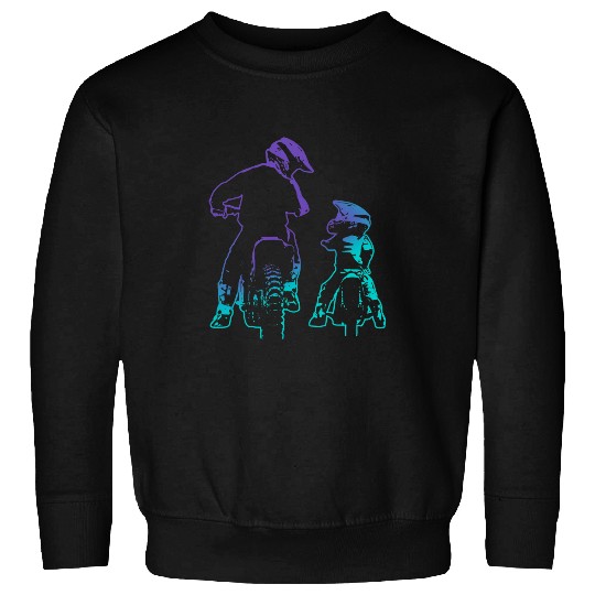 Dirt Bike Dad and Son Motocross Biking Sweatshirts