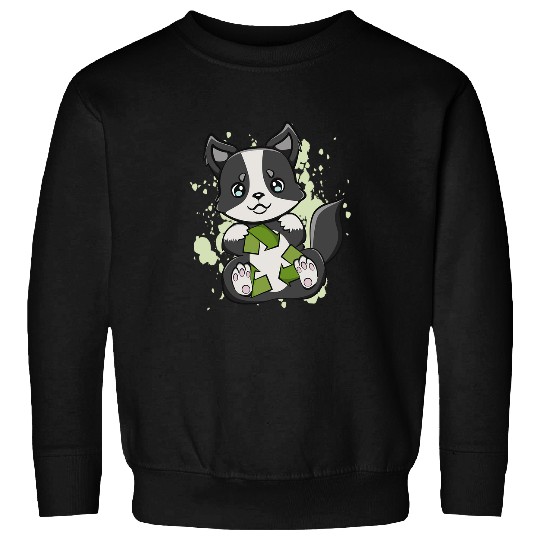 Earth Day Cute Kawaii Border Collie Dog Sheperd Otaku Sweatshirts