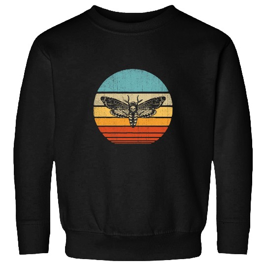 Moth Retro vintages 60s 70s Men Women Gifts Bug Insect Lover Sweatshirts