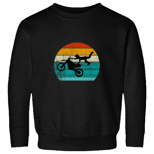 Dirt Bike Motocross Freestyle Retro Motorcycle Boys Teen Men Sweatshirts