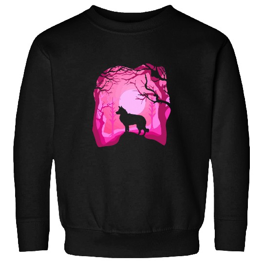Border Collie Retro Pink Border Collie Dog Sweatshirts