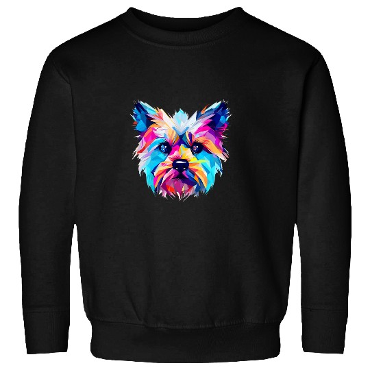 Cute Abstract Yorkshire Terrier Dog For Dog Lovers Sweatshirts