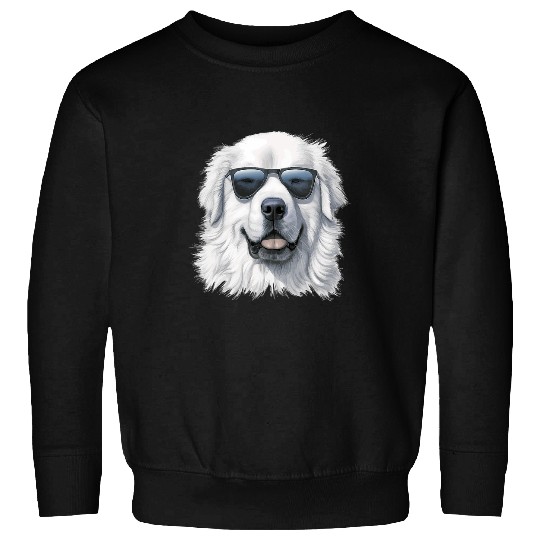 Great Pyrenees Dog with Sunglasses Great Pyrenees Sweatshirts