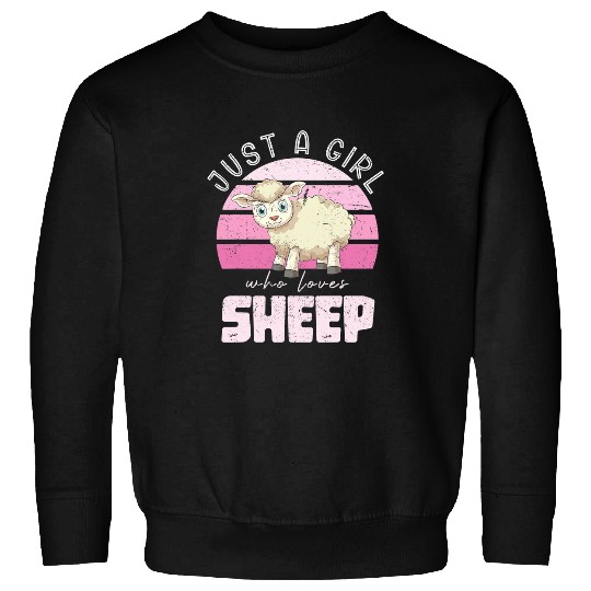 Sheep Lover Farm Animal Farmer Women Just A Girl Who Loves Sheep Sweatshirts