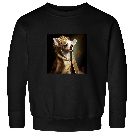 Chihuahua as Religious Figure Hilarious Chihuahua Gift Sweatshirts