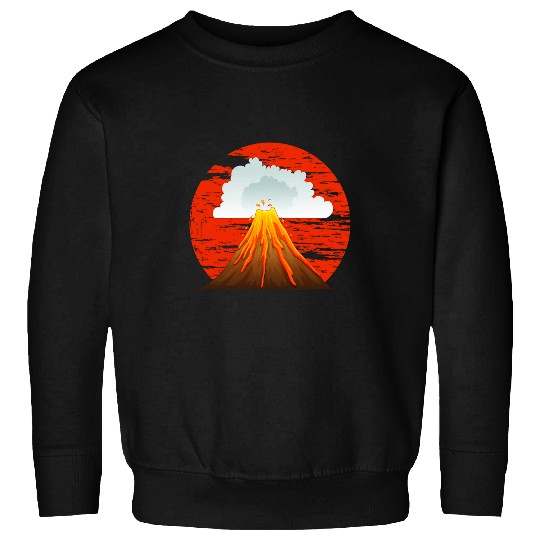Erupting Volcano Lava Ash Geology Magma Fires Geologist Lover Sweatshirts