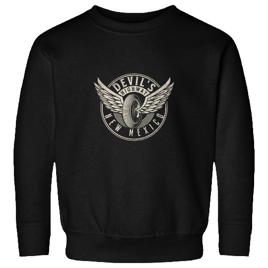 Devils Highway New Mexico Biker Motorcycle Trails Sweatshirts
