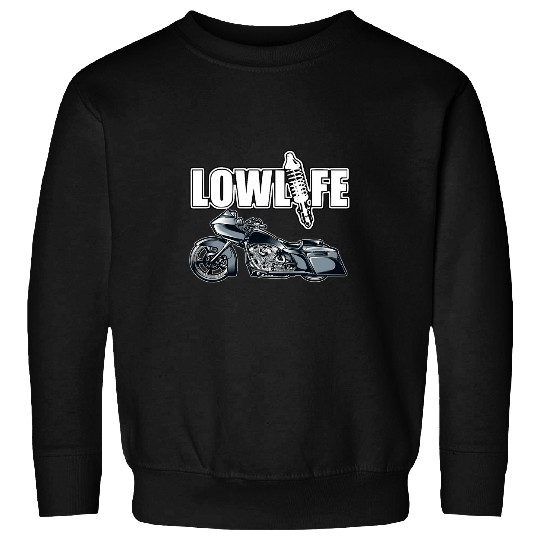 Lowlife Bagger Motorcycle Chicano Vicla Lowrider Bikes Sweatshirts
