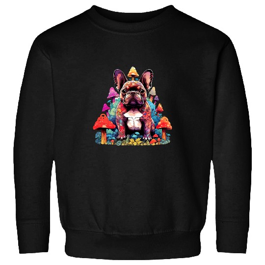 French Bulldog Colorful Pop Art Mushroom Dog Lover Sweatshirts
