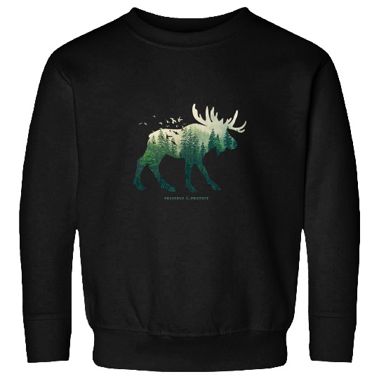 Preserve 2Protect vintages National Park Moose Sweatshirts