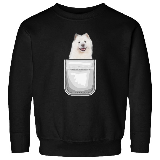 Dog Samoyed Puppy Dog in Your Pocket Sweatshirts