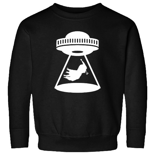 Peacock Abduction Alien Spaceship Space 2Cute Funny Bird Sweatshirts