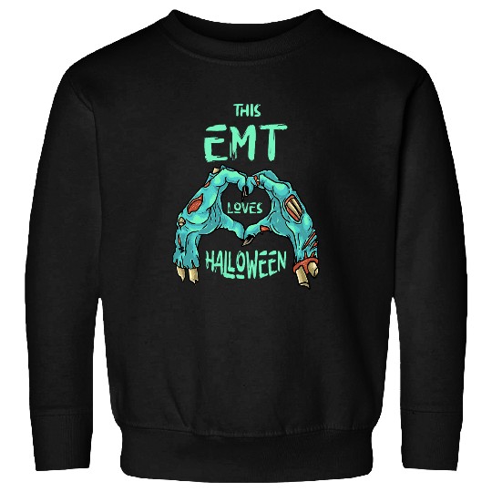 This EMT Loves Halloween Paramedic Zombie 22 Sweatshirts