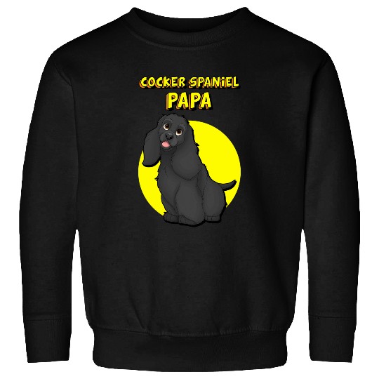 Cocker Spaniel Papa Black Cocker Spaniel Dog Father Sweatshirts