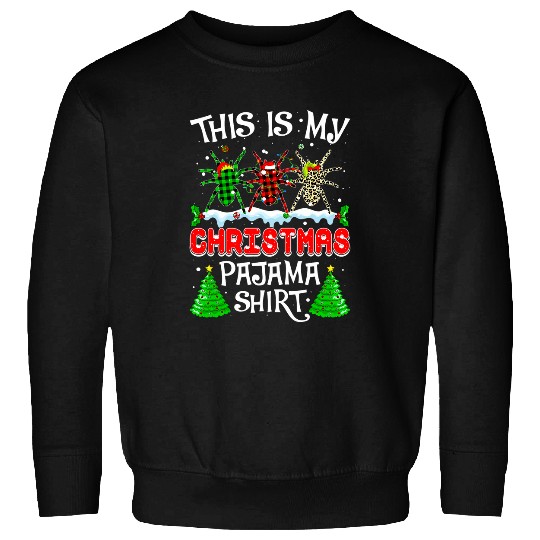 This Is My Christmas Pajama Spider xmass Funny Animals Sweatshirts