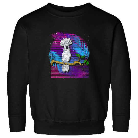 Tropical Bird 90s Vaporwave Retro Art Animal Parrot Cockatoo Sweatshirts