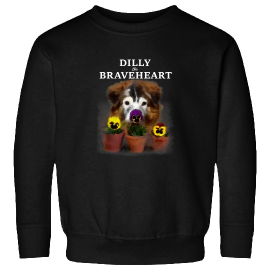 Dilly the Braveheart Blind Rescue Saint Bernard Dog Sweatshirts