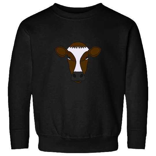 Holstein Cow Farmer Swiss Fleckvieh Face Animal Head 1 Sweatshirts