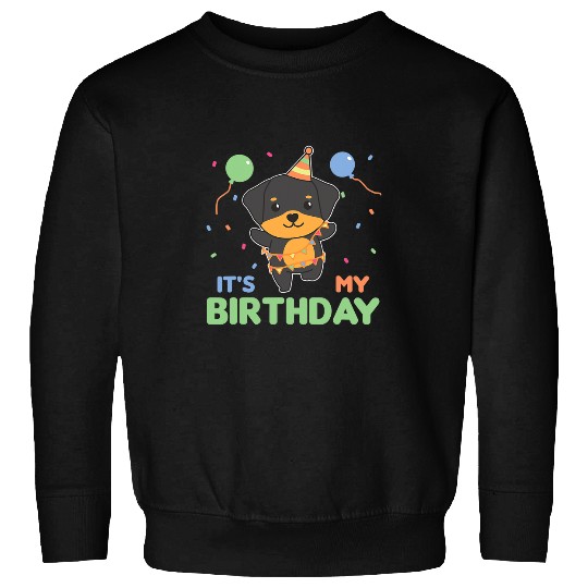 Dog Rottweiler Birthday For Kids Its My Birthday Sweatshirts