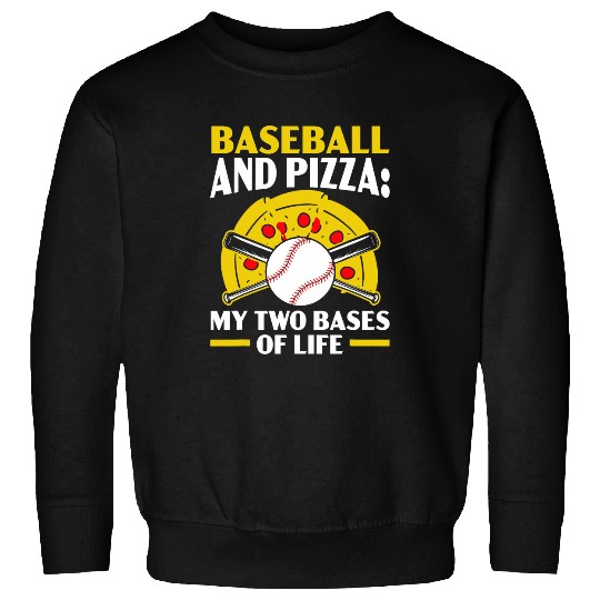 Pizza Baseball Player Baseball Lover Sport Italian Food 4 Sweatshirts