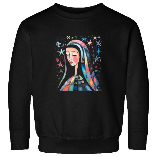 Mother Mary New Years Blessing Catholic Christian Art 10 Sweatshirts