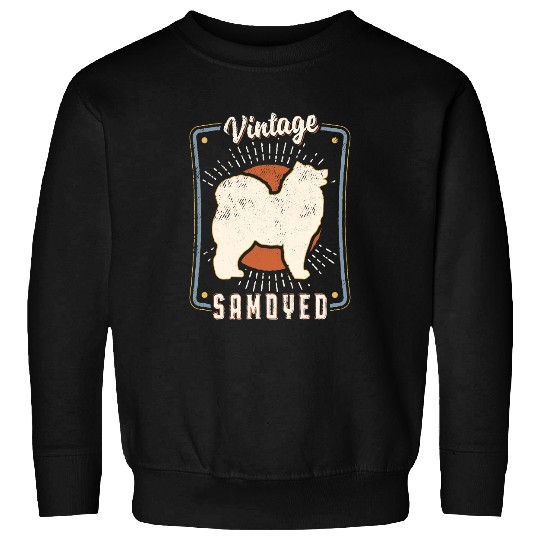 Dog Samoyed vintages Retro Classic Dog Love Sweatshirts