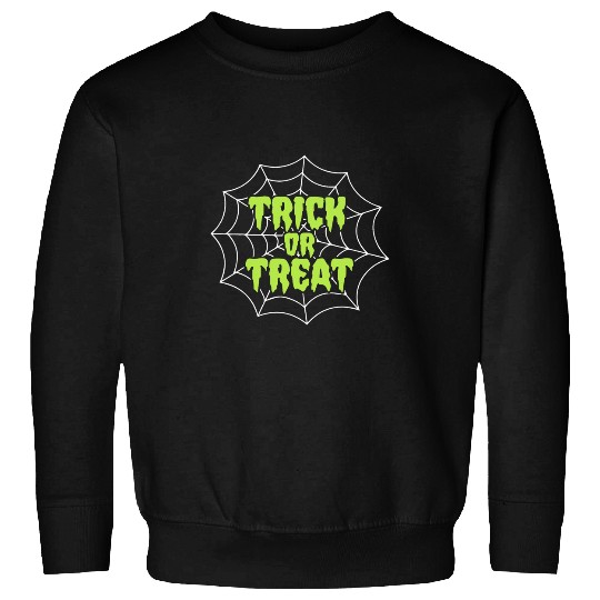 Trick or Treat Spider Web Halloween Sweatshirts
