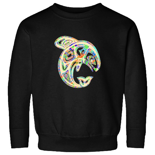 Native American Totem ORCA Killer Whale Pop Art 4 Faun Sweatshirts