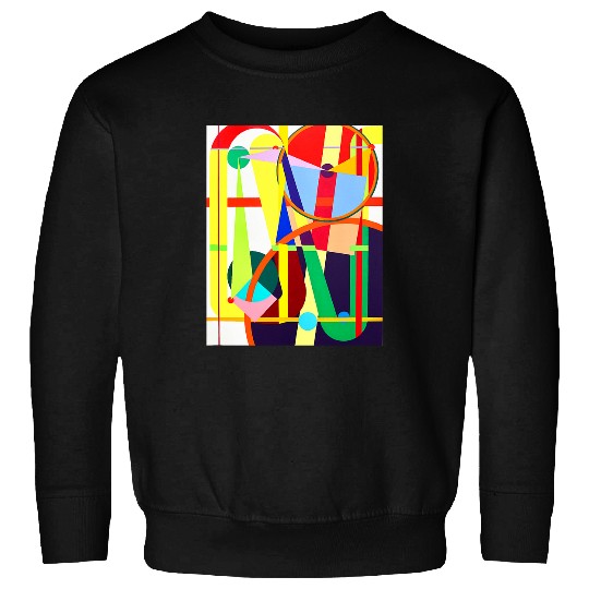 Geometric Harmony Abstract Patterns on Cool Novelty Sweatshirts