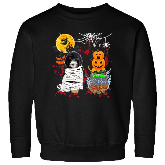 Funny Bernedoodle Dog Halloween Costume Dog Lover Sweatshirts