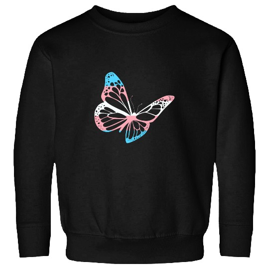 Transsexual Flag Half Butterfly LGBTQ Transgender Equality Sweatshirts