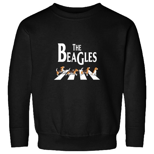 Four Dogs Beagle Crossing Graphic The Beagless Cute Pet Sweatshirts