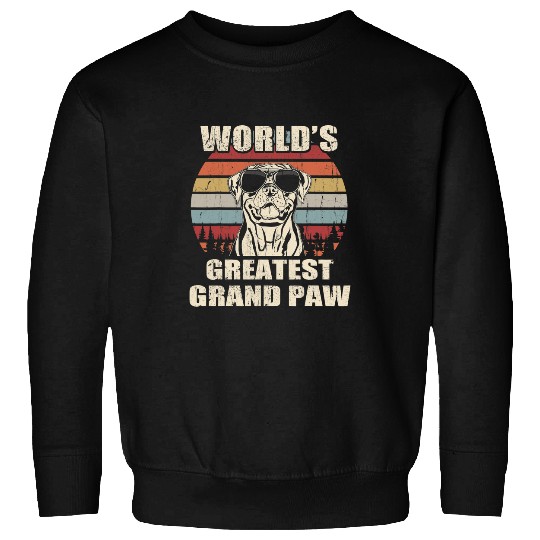 Dog Rottweiler Worlds Greatest Grand Paw Rottweiler vintages retro Sweatshirts