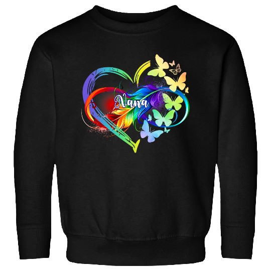 Miss My Nana Remembered My Grandma In Heaven Butterfly Sweatshirts
