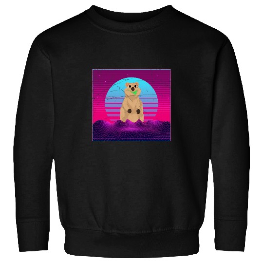 Retro 90s Art Australia Animal Cute quokkas Vaporwave Sweatshirts