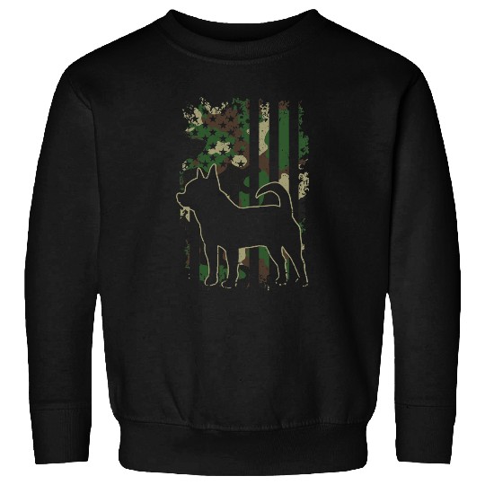 Chihuahua dog lover camouflage flag Tsiwawa funny Sweatshirts