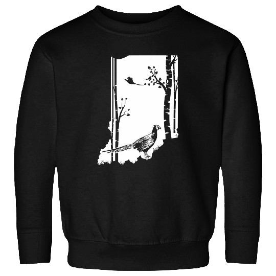 Pheasant Hunting 2indianas Map vintages Bird Hunter Sweatshirts