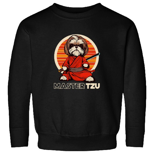 Master Tzu Ninja Shih Tzu Samurai Dog Anime Sweatshirts
