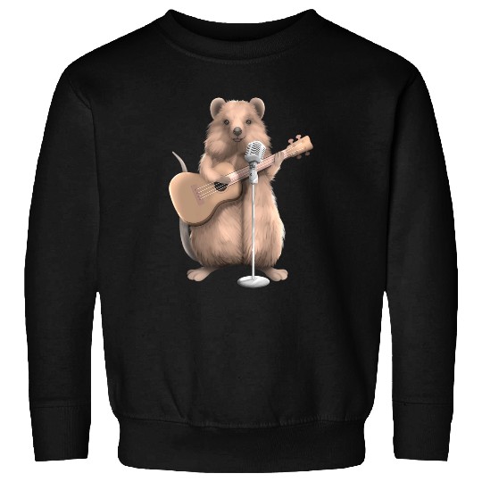 quokkas Singing Guitar Player Musician Music Guitarist Cute Sweatshirts