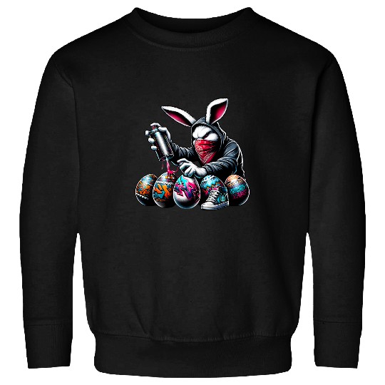 Graffiti Eggs Easter Bunny Urban Artist Streetwear Sweatshirts
