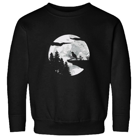Parrots Cockatoo Full Moon At Night Bird Lover Pet Parrot Sweatshirts